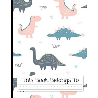 Imagem de Dinosaur Notebook | Primary Story Journal: Jurassic Composition Dotted Midline and Drawing Area Notebook | Grades K-3 School Handwriting Exercise Book | 120 Draw and Story Pages