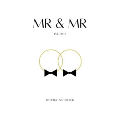 Imagem de Simple Wedding Planner Notebook Mr & Mr: Ruled page minimalist grooms to be gift for engagement or gay wedding lined journal