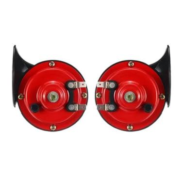 Imagem de Buzina de ar super alta, 2 peças, buzina de ar de 12 V para carro, caracol, buzina elétrica, barco, kit de alarme alto para barco, motocicleta, buzina de carro de dois tons, kit de buzina de trem