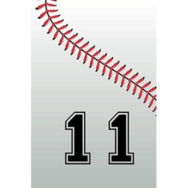 Imagem de 11 Journal: Number #11 Baseball Jersey Eleven Notebook, Baseball Player Playbook Journal Gift, Personalized Baseball Present For Son, Nephew, ... 120 Pages of 6 x 9 Inch Lined Notebook
