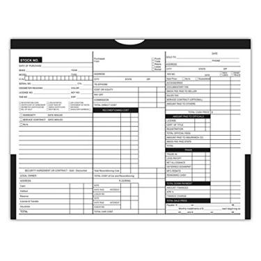 Imagem de Jaquetas detalhadas impressas coloridas (100 por pacote) – envelopes para revendedor de veículos, Preto