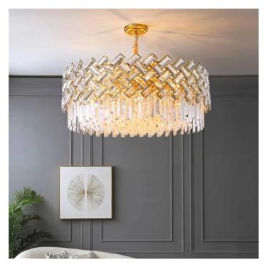 Imagem de Lustre de Teto Moderno Sala de Jantar Lustre Sala de Estar Iluminação Interior Lâmpadas Quarto Lustre Lustre de Cristal, Lustres Led, Branco Frio-60cm