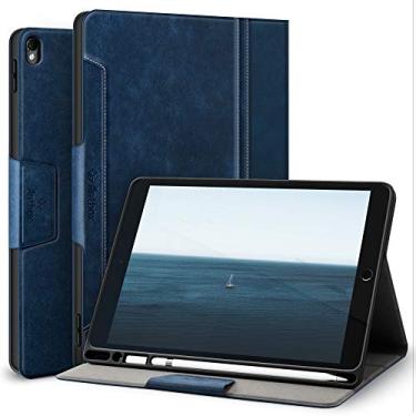 Imagem de Antbox Capa para iPad Pro 10,5/iPad Air 3 com suporte para Apple Pencil integrado, função hibernar/despertar automática, capa inteligente de couro PU para iPad Air 3 de 10,5 polegadas 2019/iPad Pro