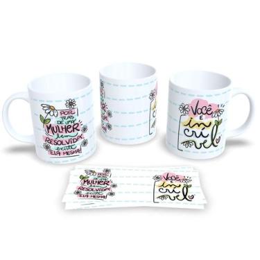 Imagem de Canecas de Porcelna Personalizadas dia Internacional da Mulher 8 de Ma