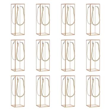 Imagem de 12 peças Caixas de presente transparentes Casos de embalagem exibição de armazenamento de brinquedos com alças caixas de flores sacolas para festa de