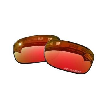 Imagem de Lentes de substituição OOWLIT compatíveis com óculos de sol Oakley TwoFace, Fire Polycarbonate Combine8™ Polarized, One Size