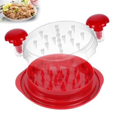 Imagem de Torcido para triturador de frango, triturador de carne visual transparente, ferramenta de triturador de peito de frango, alça ergonômica em forma de ameixa com tira antiderrapante na parte inferior