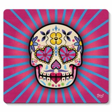 Imagem de Mouse Pad Caveira Mexicana Dia De Los Muertos - Rosa