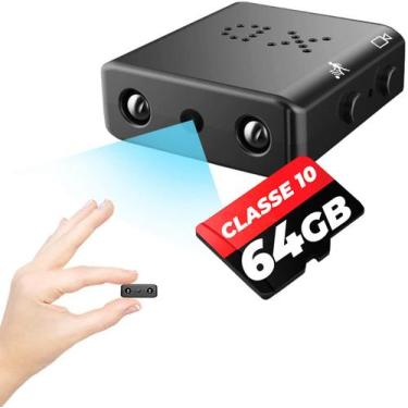 Imagem de Mini Câmera Escondida XD-1 C/ Bateria + Memória 64GB Filmadora Pequena