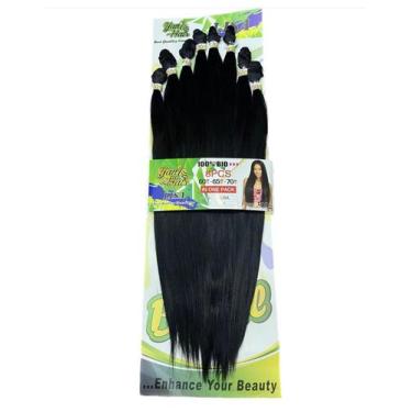 Imagem de Cabelo 100% Orgânico estilo Lisa 70cm 300g 8 Telas - GM Hair, (1)