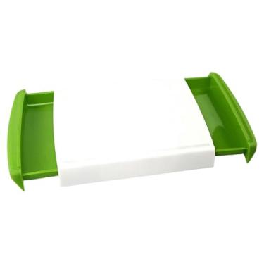 Imagem de WeiLaiKeQi Tábua de corte com bandeja de deslizamento, tábua de cortar com 2 gavetas, estação de preparação multifuncional de alimentos para organização de carne