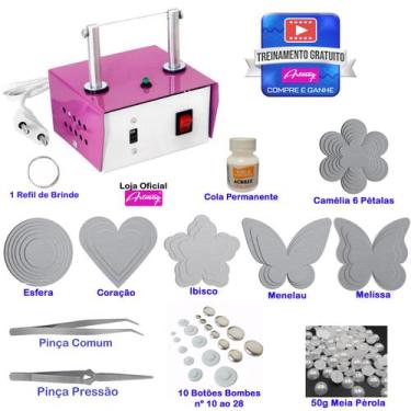 Imagem de Maquina De Cortar Fita Fuxico Flores 24 Moldes Exclusivos A10 - Artmaq