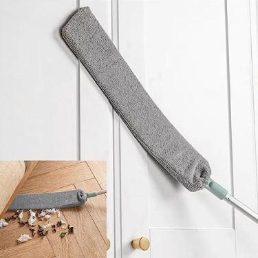 Imagem de ESPANADOR PARA CASA ESCOVA DE POEIRA DOBRAVÉL EM MICROFIBRA COM HASTE EM ALUMÍNIO EXTENSIVA FLEXÍVEL LAVÁVEL PARA MOVÉIS CANTOS DE SOFÁ TETO E EMBAIXO DE MÓVEIS - MOLHADO OU SECO 150CM