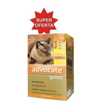 Imagem de Advocate Gatos Até 4kg Combo 3 Pipetas - Bayer