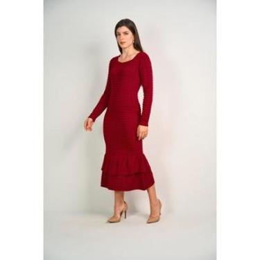 Imagem de Blusa De Frio Longa Saia Midi Conjunto Tricot Modal Premium-Feminino