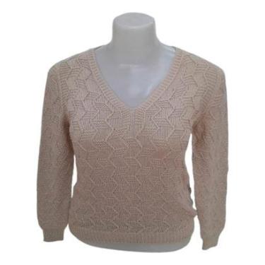 Imagem de Suéter Blusa De Frio Feminina Tricot Premium Inverno Plus Lã-Feminino
