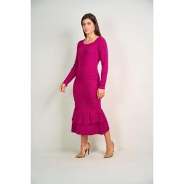 Imagem de Blusa De Frio Longa Saia Midi Conjunto Tricot Modal Premium-Feminino