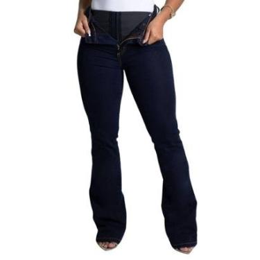 Imagem de Calça Jeans Sawary Super Lipo Boot Cut - 279587 - Azul escuro 42-Feminino