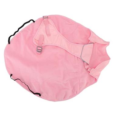 Imagem de Capa de chuva para cães, impermeável, reflexiva, com abertura traseira, design confortável, colete de chuva para cães de estimação (M)