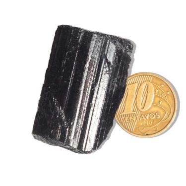 Imagem de 01 Canudo Turmalina Preta Natural 20 a 30g Média 3cm Tipo A - Cristais