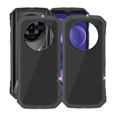 Imagem de HGJTFANY Capa de telefone para Doogee V30 Pro (6,5 polegadas), 2 peças de capa de proteção contra quedas de corpo inteiro, [ultrafina x à prova de choque] capa amortecedora preta macia de TPU para Doogee V30 Pro - preta