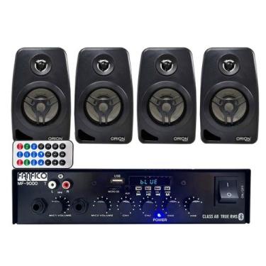 Imagem de Som Ambiente Mf-9000 500w Bluetooth + 4 Falantes Caixa - FANFICO