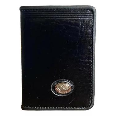 Imagem de Carteira Slim Porta Cartão Mitty  Couro Legítimo  , Preto