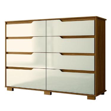 Imagem de Cômoda 8 Gavetas Geórgia Freijó/Off White Moval