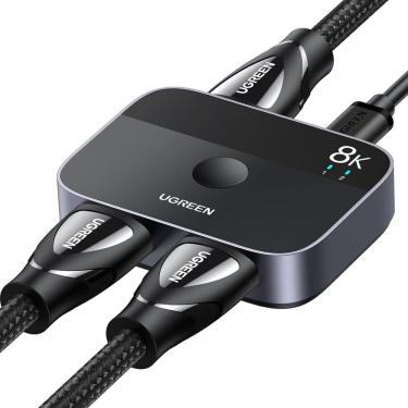 Imagem de Divisor Switch Chaveador ugreen hdmi 2.1 8K 60Hz 4K 120Hz 1080P Adaptador Splitter ( 2 Em 1 ) velocidade 48 Gbps 2 entradas para 1 saída