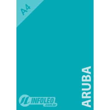 Imagem de Papel Color Plus A4 180 gramas Aruba (Azul Turquesa, 50 Folhas