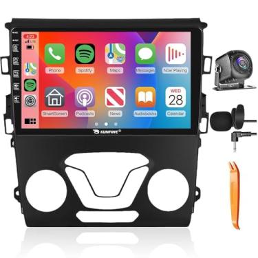 Imagem de Kunfine Car CarPlay Android Navegação Automática Rádio GPS Estéreo Câmera Reversa Tela IPS Touchscreen Tablet Pad Media Player para Ford Fusion Mondeo 2013-2019, se Aplicável Quad Core 2G + 64G