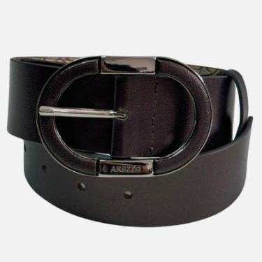 Imagem de Cinto Couro Largo Fivela Oval Metal Arezzo Feminino-Feminino