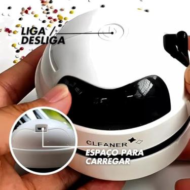 Imagem de Aspirador de Pó de Mesa Portátil, Robô Automático com Carregamento USB, Bico Destacável, Limpador para Teclado e Migalhas