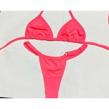 Imagem de Biquini de Fita Cortininha Fio dental - Migri Store, Rosa neon, M/G ve