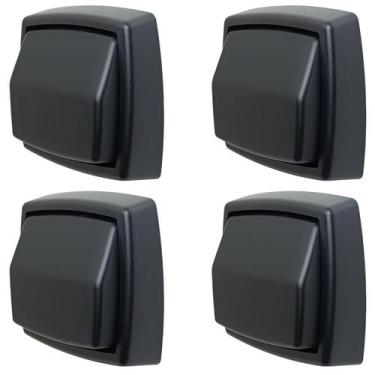 Imagem de Kit 3 Acabamento Valvula Descarga Deca Hydra Max Abs Preto - Montelar 