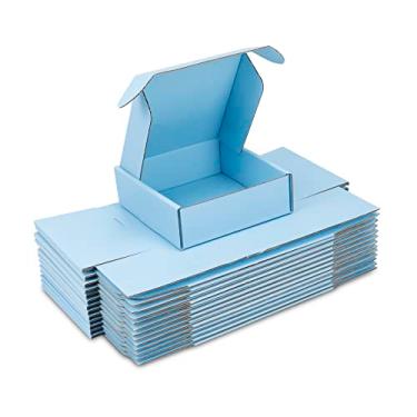 Imagem de Wintcomfort Pacote Com 25 Caixas De Remessa, 6 X 2 Polegadas, Embalagem Papelão Ondulado, Pequena Caixa Correspondência Para Comercial, Embalagens, Presentes, Decorações, Kraft Azul
