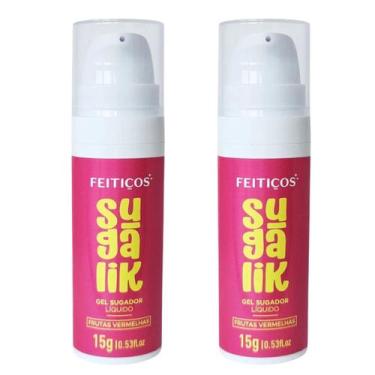 Imagem de 2 Sugalik Gel Beijável Frutas Vermelhas 15g  Vibra e sente - Feitiços
