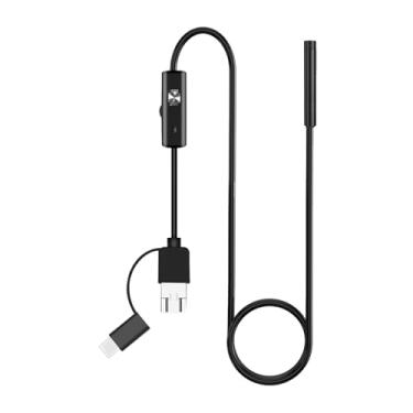 Imagem de Câmera de com câmera leve e de borrescope com luz - Endoscopio Automotriz,IP67 Cabo de escopo USB à prova d'água para reparo automotivo Limpeza de tubo de parede Limpeia