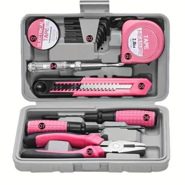 Imagem de Conjunto De Ferramentas DIY Rosa 13 Peças Para Mulheres, Home Office, 