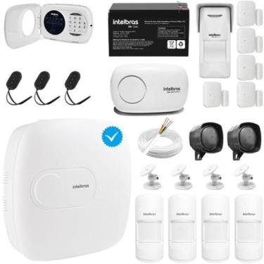 Imagem de Kit central alarme AMT 1016 NET Intelbras Acessorios Kit 7