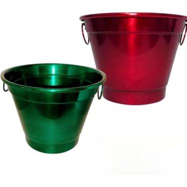 Imagem de BALDE DE GELO 6 LITROS ALUMINIO (1 BALDE BRA + 1 BALDE HEI)