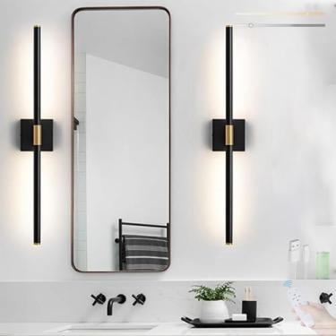 Imagem de Arandela de parede LED operada por bateria, lâmpada de parede interna recarregável por USB com controle remoto, luz de parede regulável, rotação de 360°, sem fio, moderno, minimalista, quarto, sala de