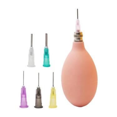 Imagem de shamjina Aplicadores de ponta de precisão Squeeze Bottle Flux Dispensador Ferramentas de Defina ferramenta de cerâmica para pintura de acrílico diy, Rosa