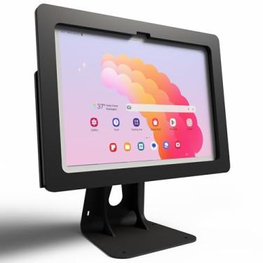 Imagem de TABcare Capa de acrílico antifurto para tablet Lenovo TAB com suporte giratório de metal giratório de 360 graus 180 e cabo USB C de 90 graus (preto, M11 K11)