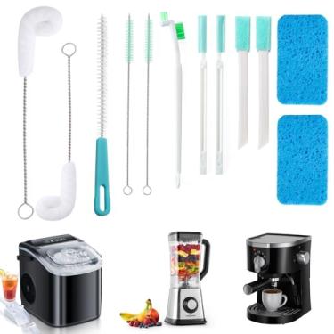 Imagem de Kit de escova de limpeza para máquina de gelo, 12 peças de limpador de máquina de gelo para bancada, escovas pequenas para limpeza de máquinas de gelo multiuso escovas de limpeza de fendas para