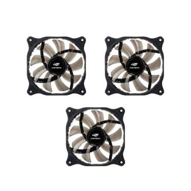 Imagem de COMP Kit c/ 3 Coolers para Gabinete 120X120 18LED RGB STORM C3Tech - F