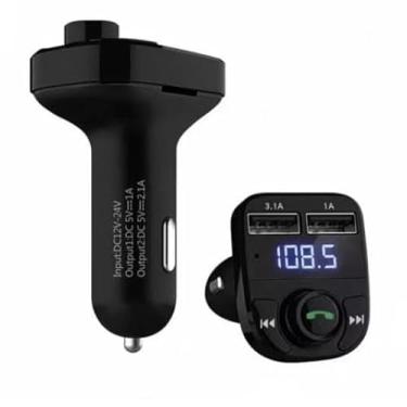 Imagem de Transmissor FM Bluetooth para Carro, Display LED, 2 Portas USB 3.1A/1A, Carregador Rápido, Controle de Música