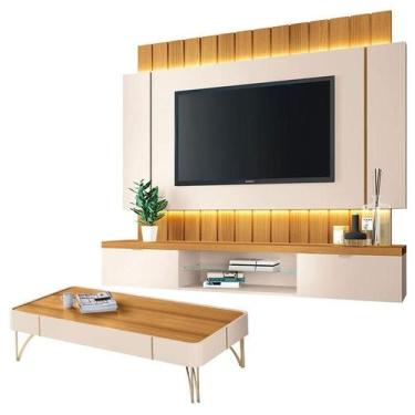 Imagem de Home Suspenso Illusion 1.8 e Mesa de Centro Cadenza Cinamomo Off White