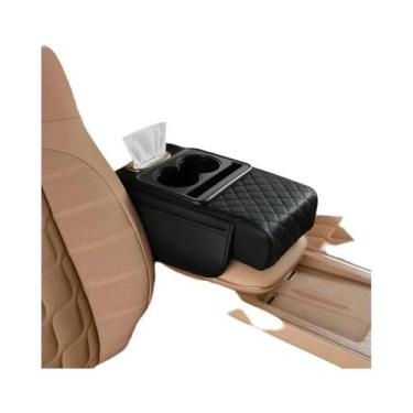 Imagem de Almofada Universal para Apoio de Braço de Carro com 2 Porta-Copos, Pre