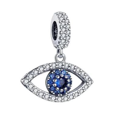 Imagem de Contas de Borboleta e Pata de Cão em Esmalte Azul e Prata - Para Pulse